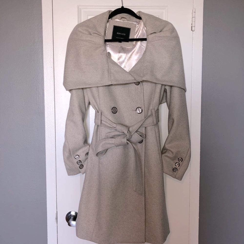 OATMEAL PEA COAT FROM RW&CO